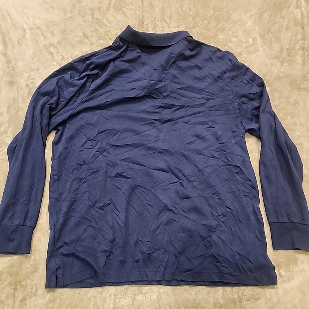 Polo Ralph Lauren Blue Polo Long Sleeve Size XL Classic  Fit Mens - Picture 10 of 10